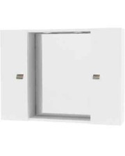 Specchio specchiera da bagno arredo 2 ante 2 luci led legno laccato bianco 30870