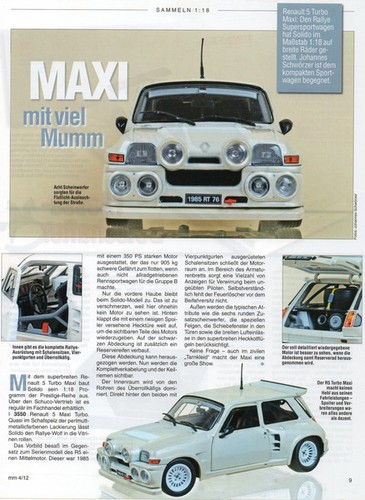 Renault turbo maxi 1 18 - turbo, 1-18