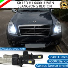 KIT LED H1 SSANGYONG REXTON ABBAGLIANTI 6400 LUMEN 6000K ACCENSIONE IMMEDIATA