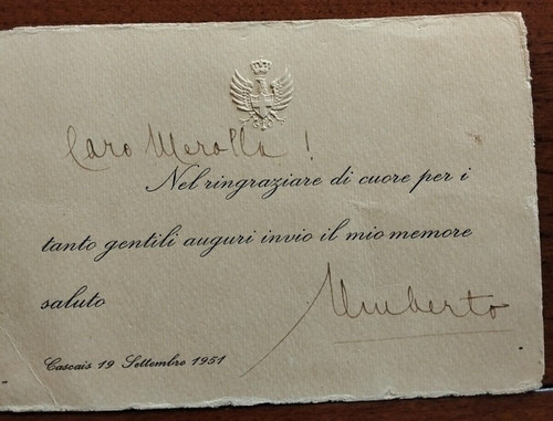 1951 autografo umberto - 1951,