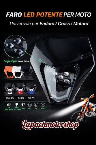 Faro led moto universale - led,