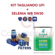 KIT TAGLIANDO FILTRI UFI + OLIO SELENIA WR 5W30 FIAT QUBO 1.3 MULTIJET 70KW 95CV