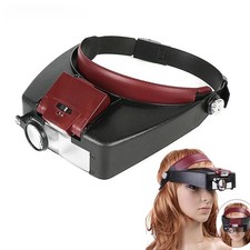 10x Lente di ingrandimento montata sul casco vetro microscopio luce LED archetto lente di ingrandimento