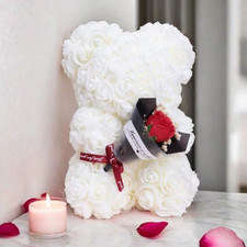 Teddy Rose BIANCO Orsetto 25cm