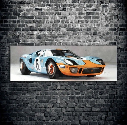 Poster ford gt40 gulf - ford, x