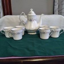 Caffettiera Paragon ROMANCE argento platino con 6 tazze