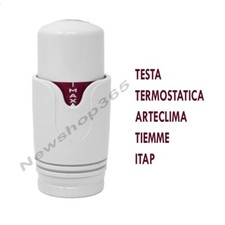 TESTA COMANDO TERMOSTATICO BIANCO VALVOLE RADIATORI TIEMME ARTECLIMA ITAP SCOTTO
