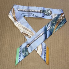 SCIARPA HERMES TWILLY seta blu