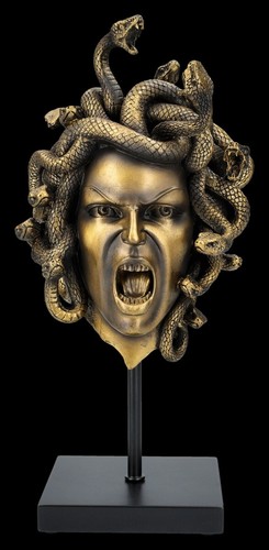 Testa medusa su - di,