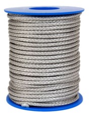 Dyneema Treccia / Corda Intrecciata Ø 2.5mm/25 Metri Fb. Grigio / 580 Dan