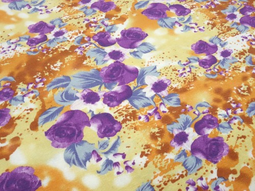 Tessuto viscosa jersey fiori