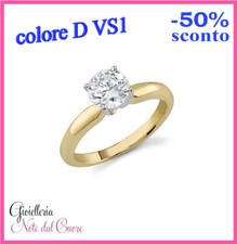 ANELLO SOLITARIO ORO GIALLO