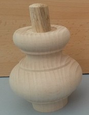 PIEDE PIEDINO MOBILE DIAMETRO 100 ALTO 100 LEGNO ONTANO GREZZO