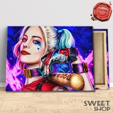 HARLEY QUINN Suicide Squad -QUADRO MODERNO Stampa FINE ART TELA ARREDO QUALITà