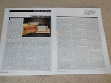 Conrad-Johnson Premier One, recensione di tre tubi, 2 pg, 1984