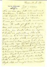 1939 TORINO Lettera dott