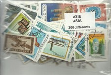 Lot de 300 timbres d'Asie