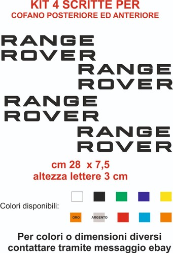 Adesivi range rover vinile - rover,