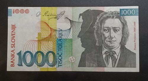 Slovenia banconota da 1000 - slovenia,