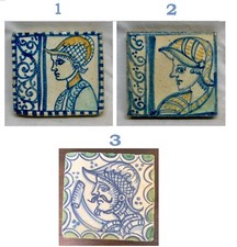 Mattonella riggiola paladino saraceno guerriero terracotta maiolica Caltagirone