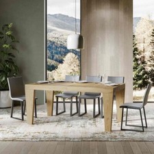 Tavolo rettangolare 90x160 allungabile SPIMBO fino a 420 cm. quercia natura