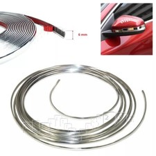 STRISCIA CROMATA ADESIVA DECORATIVA PARAURTI PORTE TUNING AUTO 6 M 6 MM