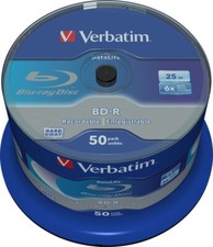 50 dischi BD-R Verbatim Blu