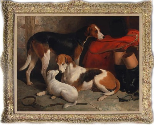 Antico dipinto olio fatto - , a