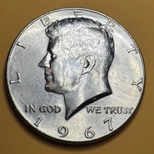 1967 40% silver kennedy half