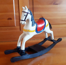 Vecchio Cavallo a Dondolo Giocattolo Legno Vintage d'epoca Raro Misura 20 x 27