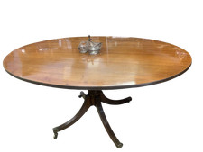 Tavolo inglese ovale in mogano