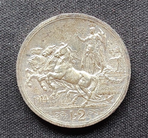 Lire 1914 quadriga briosa - quadriga, re
