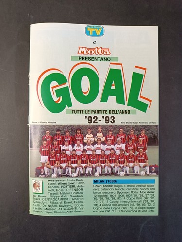 Rivista goal serie - a, milan