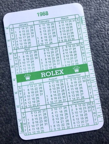 Rolex 1968 1969 - 1969, calendar