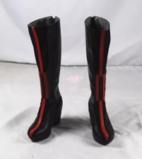 Stivali da strega scarlatti Cosplay Wanda Vision scarpe costumi Halloween stivali oggetti di scena PU