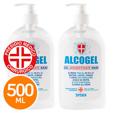 Gel Mani Professionale Igiene Alcool Presidio Medico Chirurgico 2x Flaconi 500ml