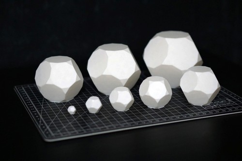 Dodecaedro tronco bianco - , /
