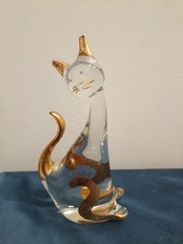 Statua Gatto In Vetro Di Murano Souvenir Vintage