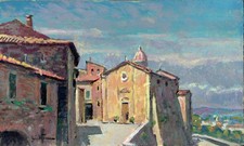 Dipinto Olio Paesaggio Toscana