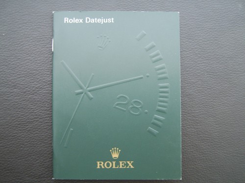 Rolex datejust booklet del - rolex,