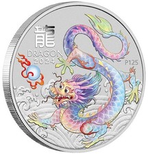 1 oz argento Lunar 3 drago