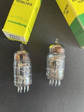 Amperex PQ Logo  ECC88 E88CC 6922   Prod. Sylvania U.S.A. -  Matched Pair