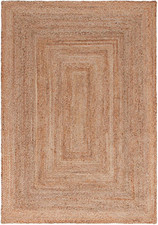 Tappeto Moderno Ecosostenibile, 100% Juta Naturale Juta Frame - 120X60