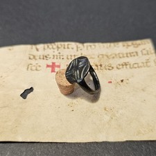 Antico Anello Medievale Bronzo 