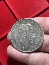 Splendida 5 lire 1865 Torino