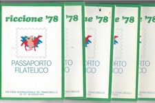 LOTTO DI 5 PASSAPORTI FILATELICI RICCIONE CONVEGNO FILATELICO 1978 LEGGI DESC
