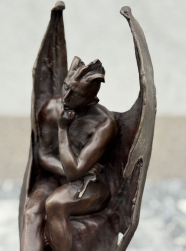 Statua bronzo diavolo satana - statua,