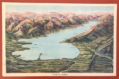 Cartolina storica del lago - cartolina,
