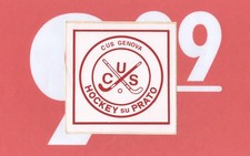 Adesivo Vintage Sticker Aufkleber Autocollant CUS GENOVA Hockey su Prato