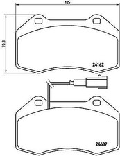 BREMBO P23117 Kit pastiglie freno per ABARTH GRANDE PUNTO, per ALFA ROMEO MITO (